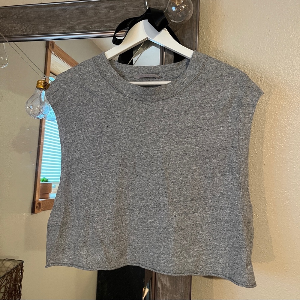 Free People Movement Gray Cut Off Tee for Women